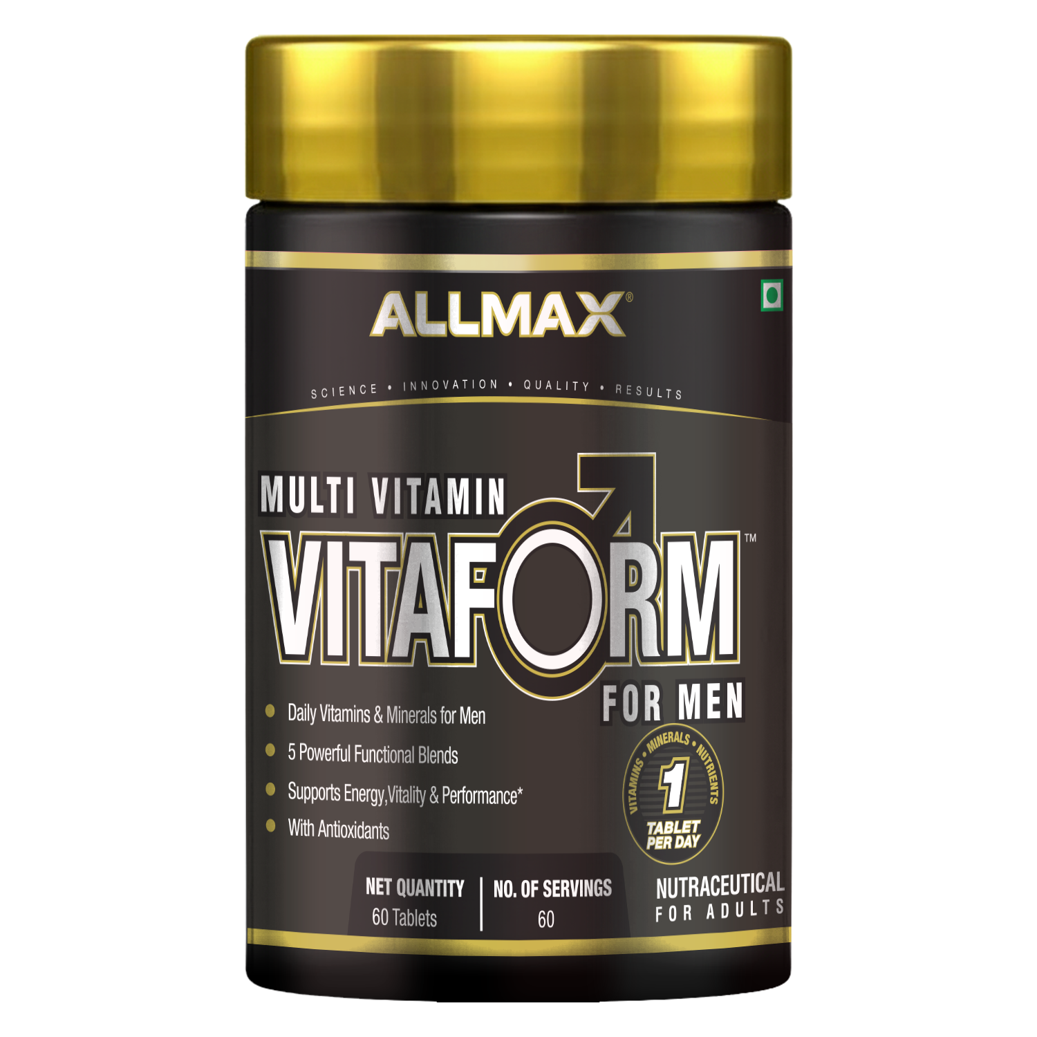 ALLMAX™ VITAFORM MEN – MEN’S MULTIVITAMIN – 60 Servings | 60 Tablets | 5 Powerful Functional Blends