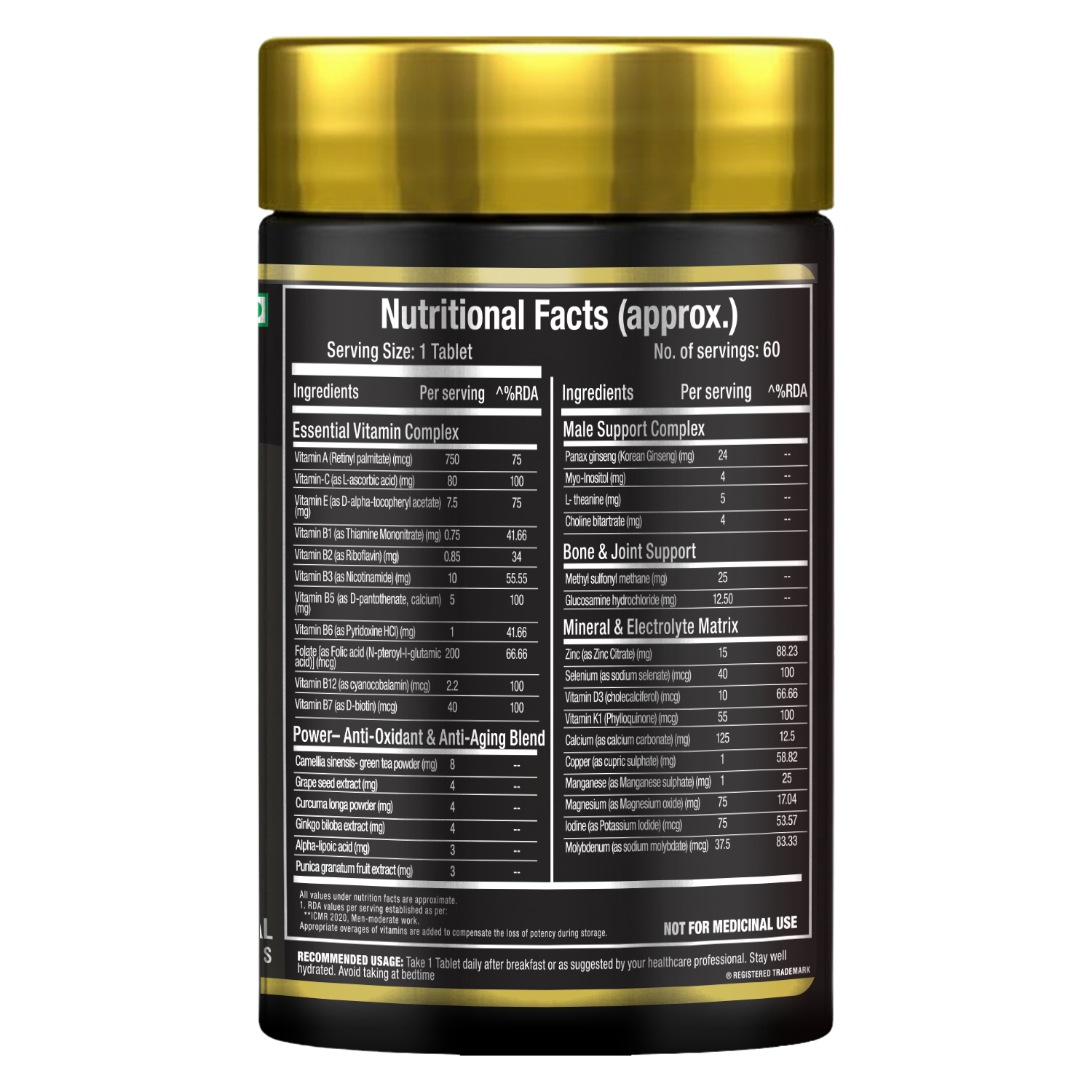 ALLMAX™ VITAFORM MEN – MEN’S MULTIVITAMIN – 60 Servings | 60 Tablets | 5 Powerful Functional Blends
