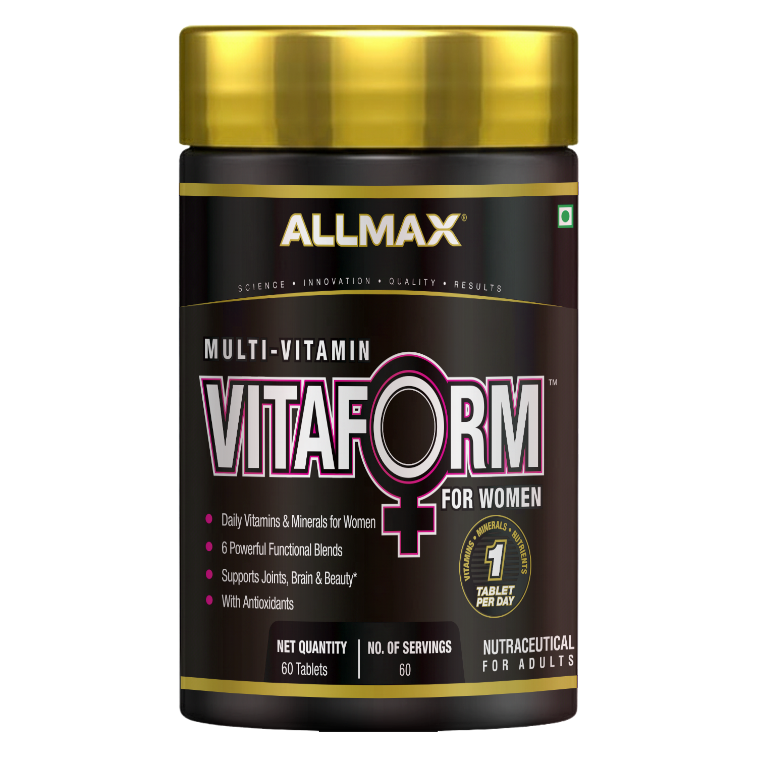 ALLMAX™ VITAFORM WOMEN – WOMEN’S MULTIVITAMIN – 60 Servings | 60 Tablets | 6 Powerful Functional Blends