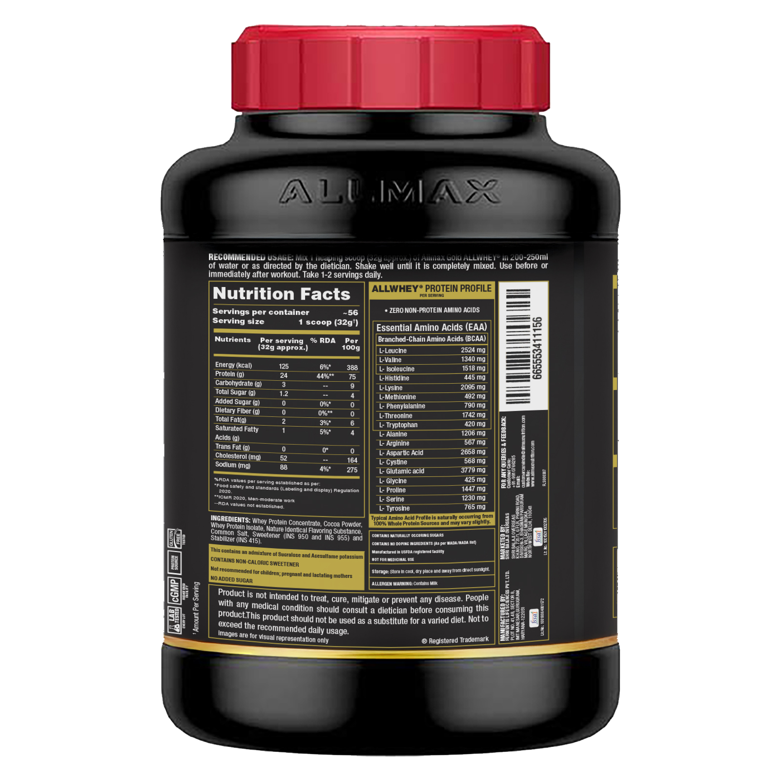 ALLMAX™  Gold All Whey Premium Whey Protein  4 lbs