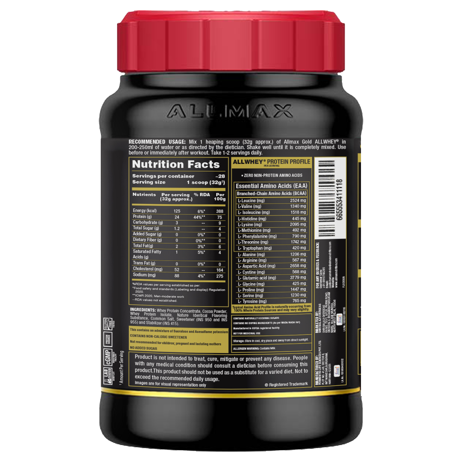 ALLMAX™  Gold All Whey Premium Whey Protein 2lbs