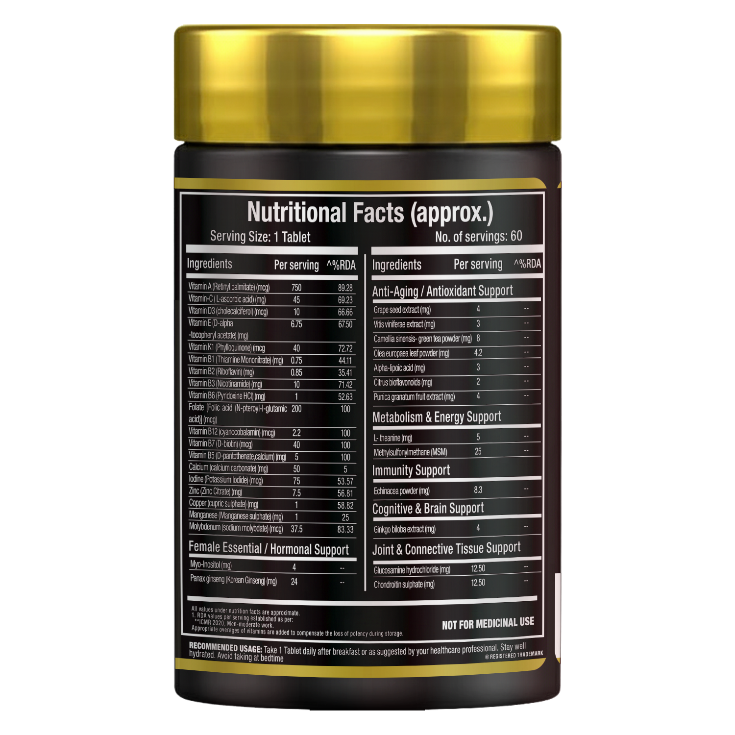 ALLMAX™ VITAFORM WOMEN – WOMEN’S MULTIVITAMIN – 60 Servings | 60 Tablets | 6 Powerful Functional Blends